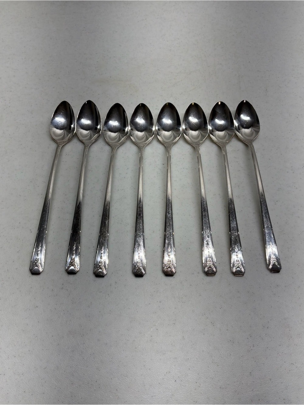 Community Silverplate Milady Pattern Iced Tea Spoons - Set of 8
